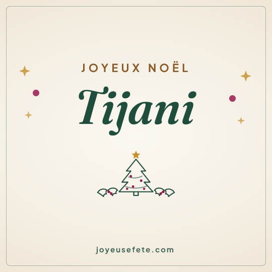 Image carrée « Joyeux Noël Tijani » pour WhatsApp