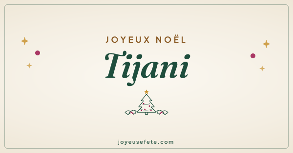 Image « Joyeux Noël Tijani » au format large