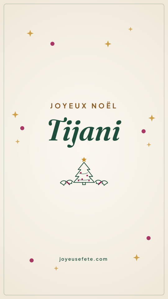Image « Joyeux Noël Tijani » au format story