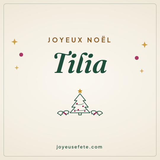 Image carrée « Joyeux Noël Tilia » pour WhatsApp