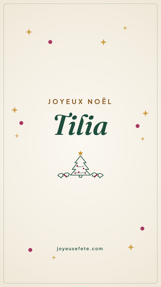 Image « Joyeux Noël Tilia » au format story