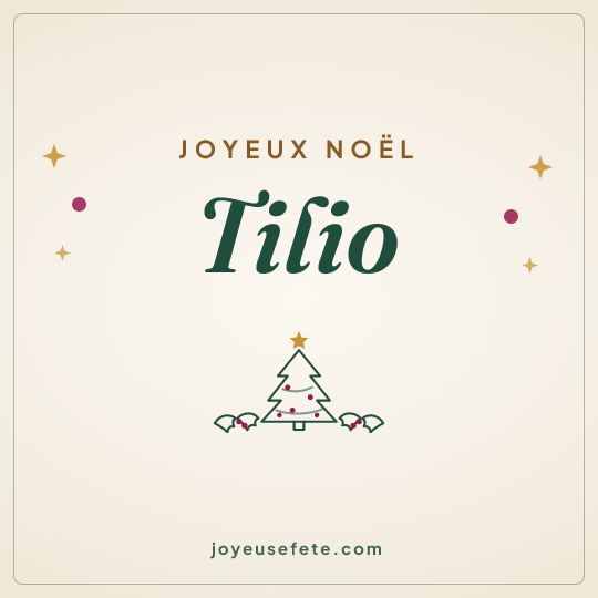 Image carrée « Joyeux Noël Tilio » pour WhatsApp