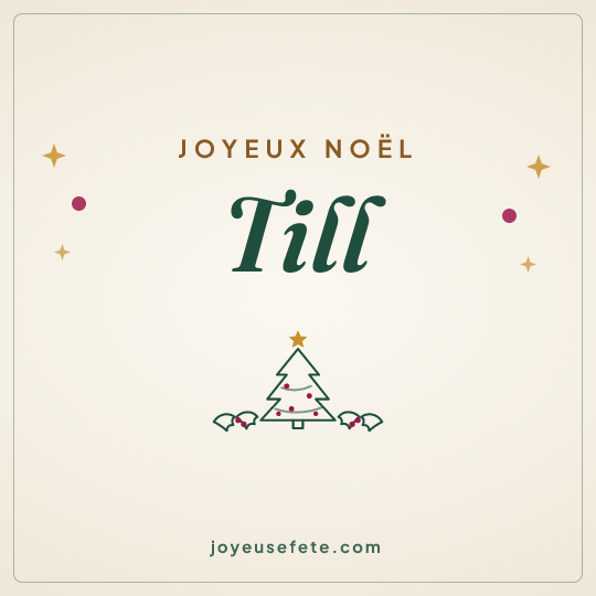 Image carrée « Joyeux Noël Till » pour WhatsApp