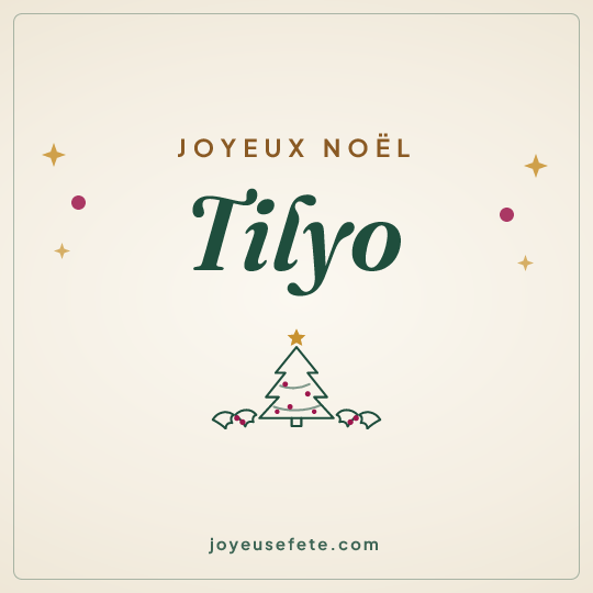 Image carrée « Joyeux Noël Tilyo » pour WhatsApp