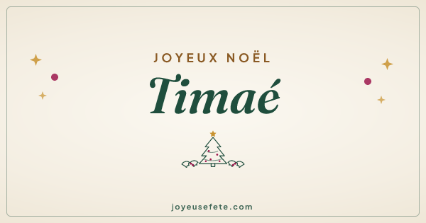 Image « Joyeux Noël Timaé » au format large