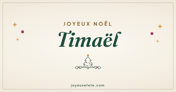 Image « Joyeux Noël Timaël » au format large