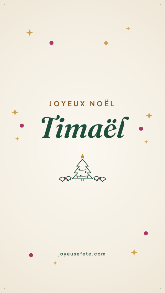Image « Joyeux Noël Timaël » au format story
