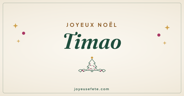 Image « Joyeux Noël Timao » au format large