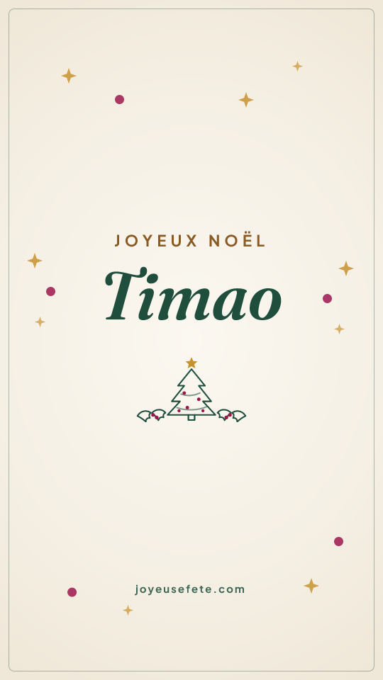 Image « Joyeux Noël Timao » au format story