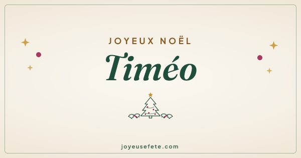 Image « Joyeux Noël Timéo » au format large