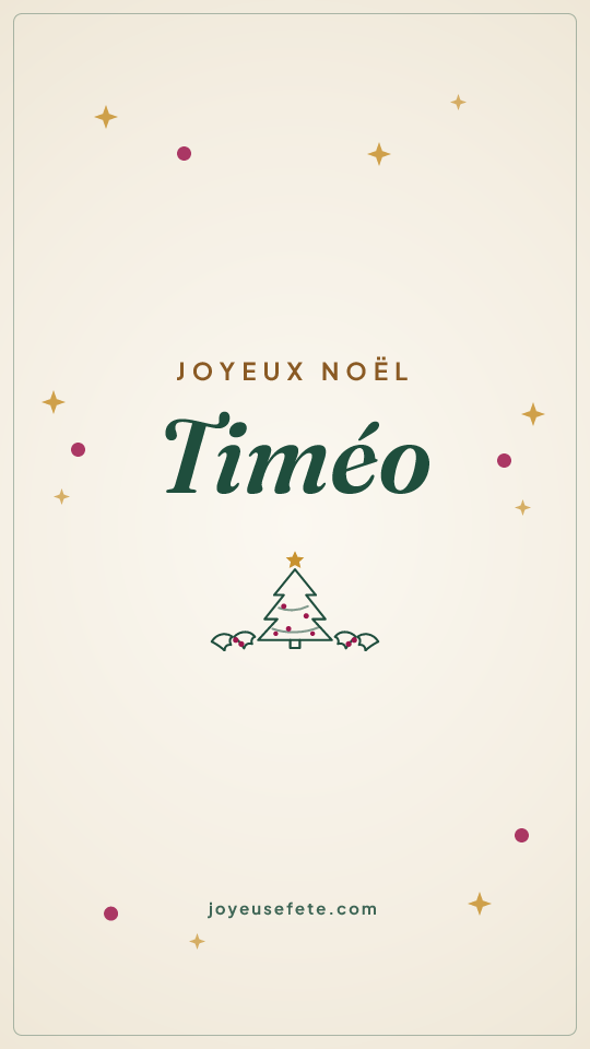 Image « Joyeux Noël Timéo » au format story