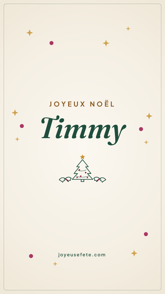 Image « Joyeux Noël Timmy » au format story