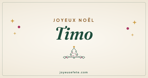 Image « Joyeux Noël Timo » au format large