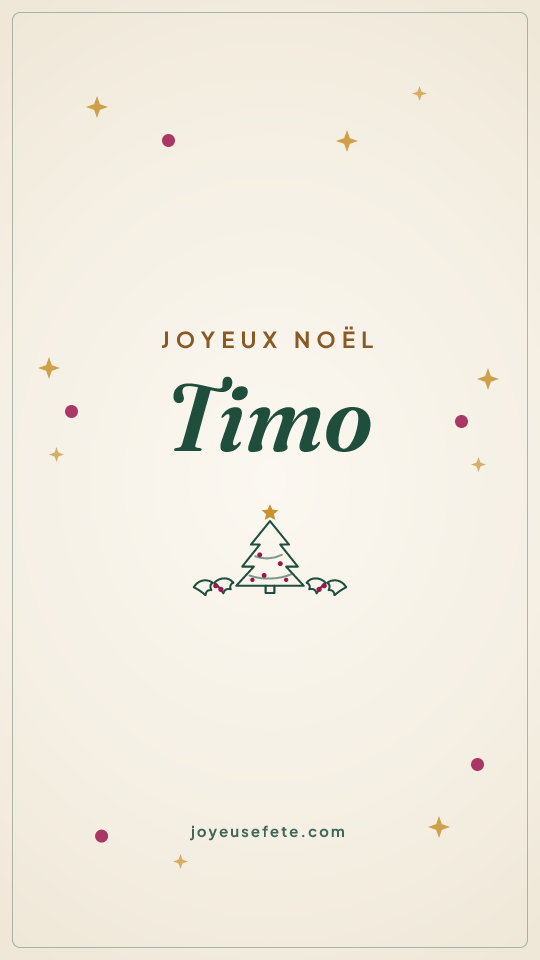 Image « Joyeux Noël Timo » au format story