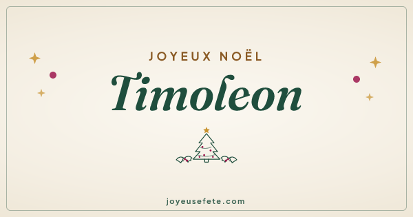 Image « Joyeux Noël Timoleon » au format large