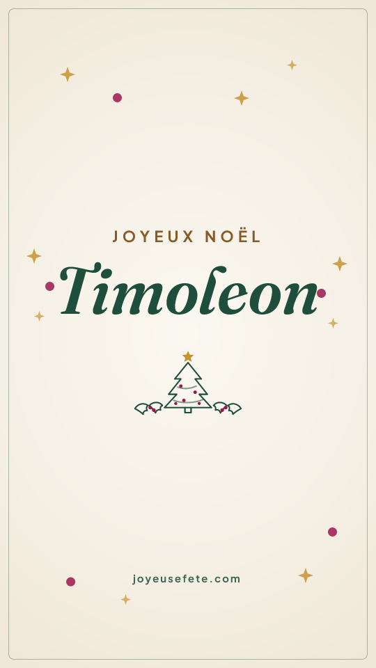 Image « Joyeux Noël Timoleon » au format story