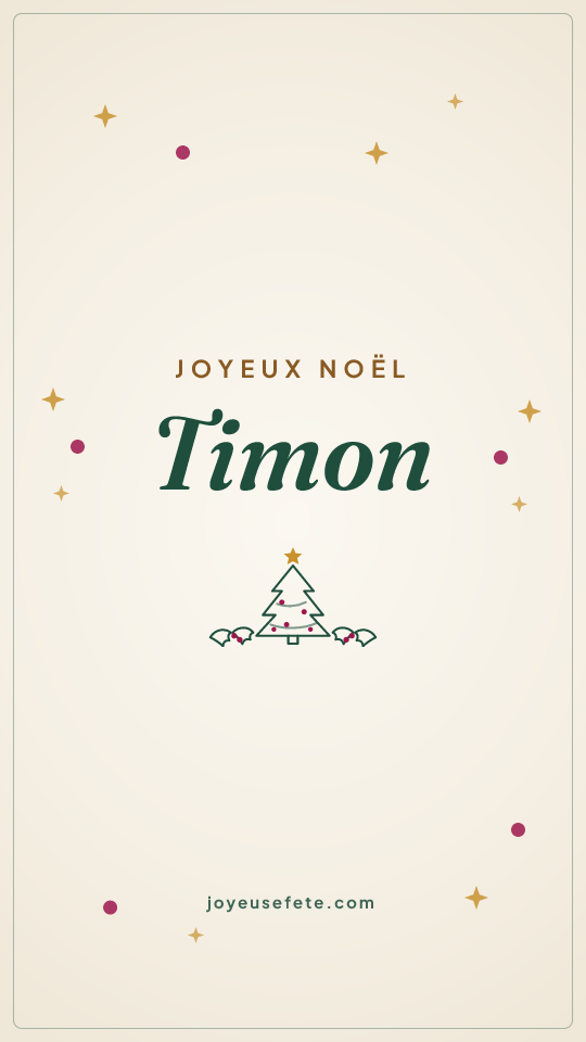 Image « Joyeux Noël Timon » au format story