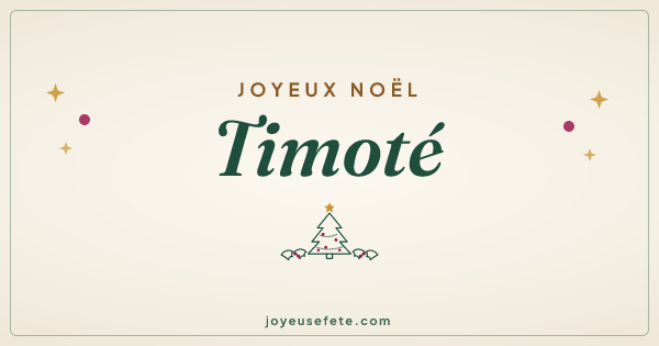 Image « Joyeux Noël Timoté » au format large