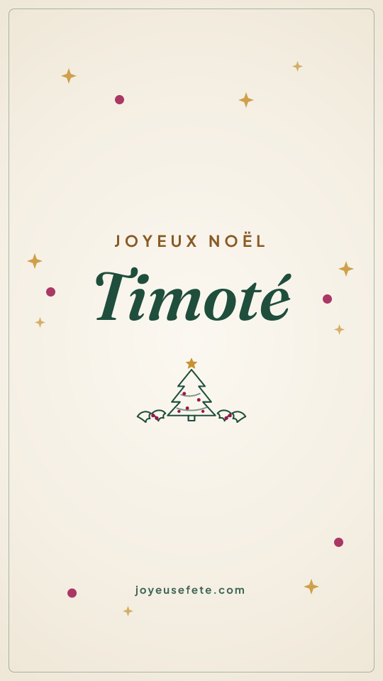 Image « Joyeux Noël Timoté » au format story