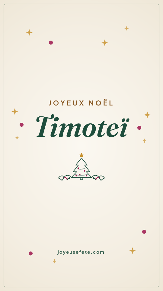 Image « Joyeux Noël Timoteï » au format story
