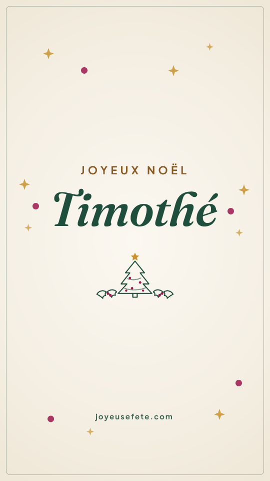 Image « Joyeux Noël Timothé » au format story