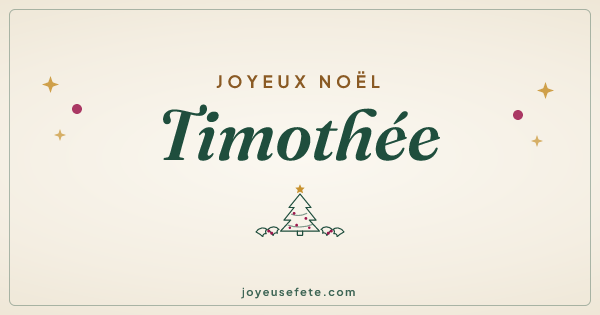 Image « Joyeux Noël Timothée » au format large