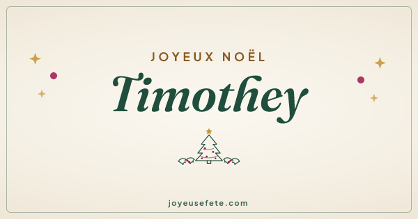 Image « Joyeux Noël Timothey » au format large