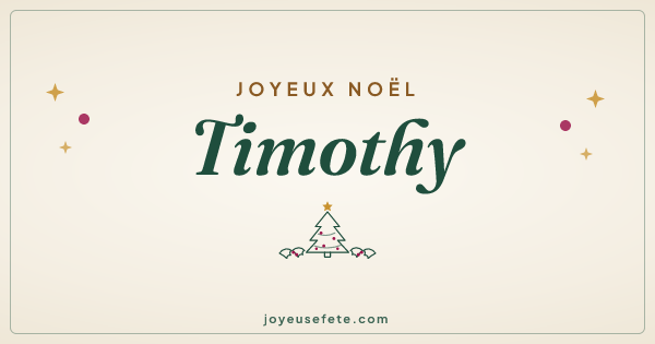 Image « Joyeux Noël Timothy » au format large