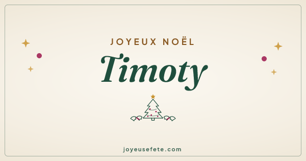 Image « Joyeux Noël Timoty » au format large