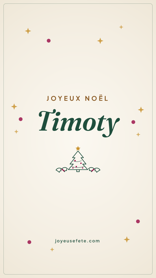 Image « Joyeux Noël Timoty » au format story