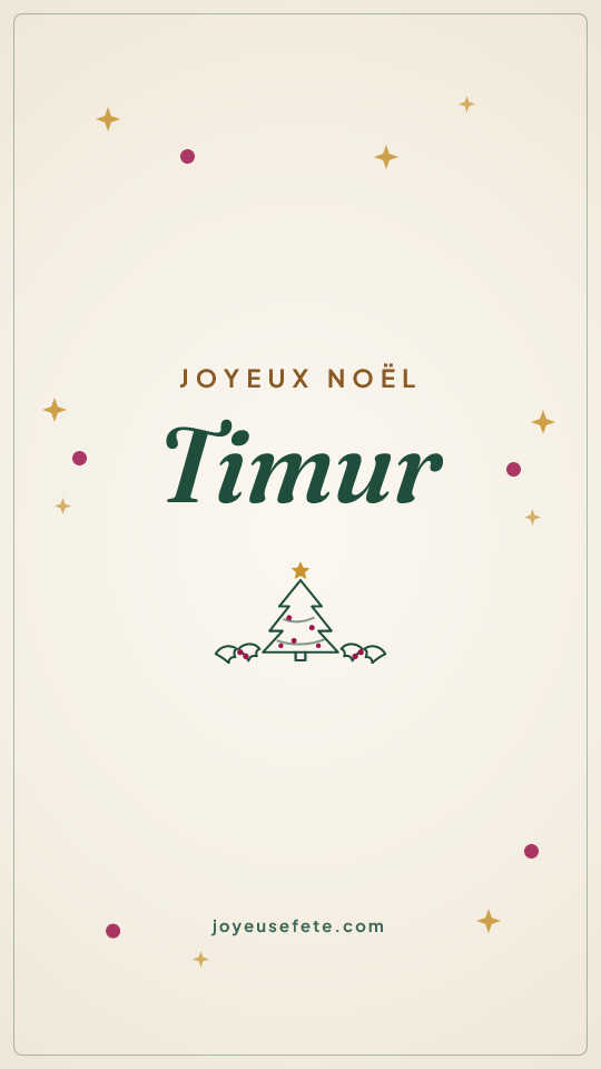 Image « Joyeux Noël Timur » au format story