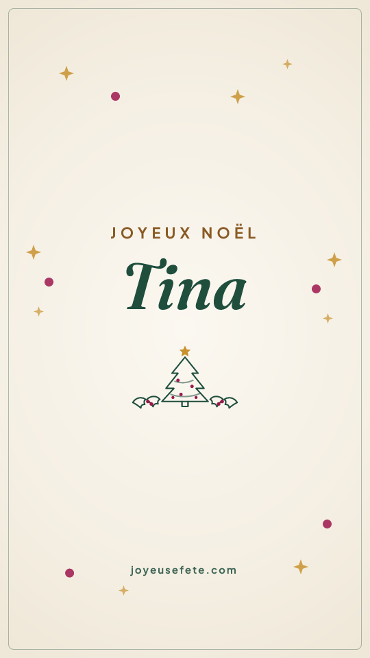 Image « Joyeux Noël Tina » au format story