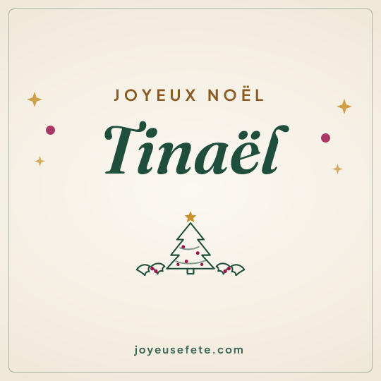 Image carrée « Joyeux Noël Tinaël » pour WhatsApp
