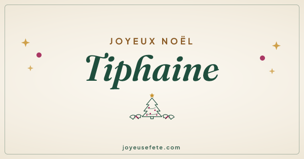 Image « Joyeux Noël Tiphaine » au format large