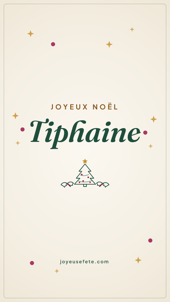 Image « Joyeux Noël Tiphaine » au format story