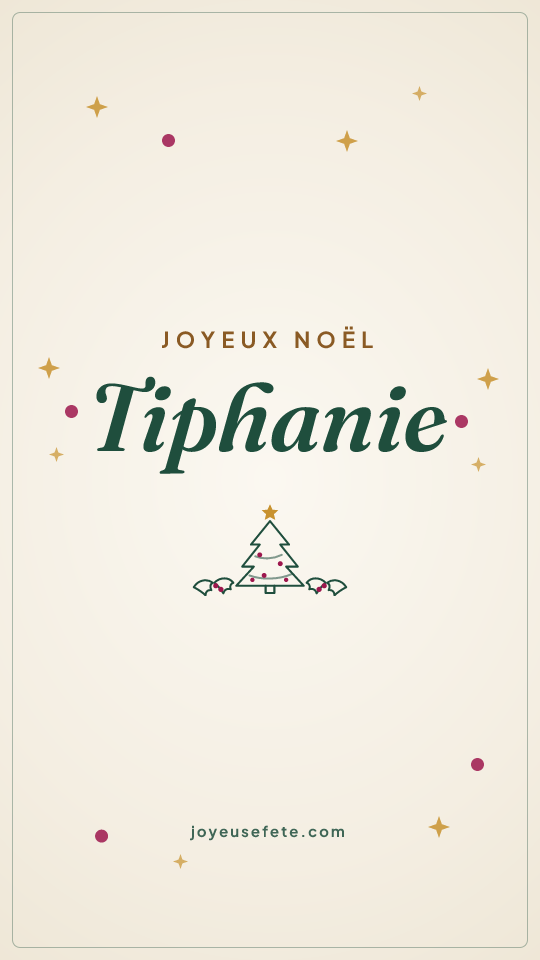 Image « Joyeux Noël Tiphanie » au format story