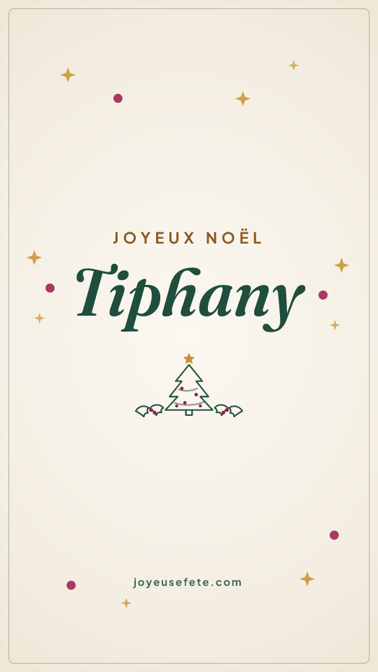 Image « Joyeux Noël Tiphany » au format story