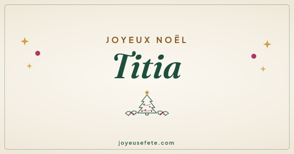 Image « Joyeux Noël Titia » au format large