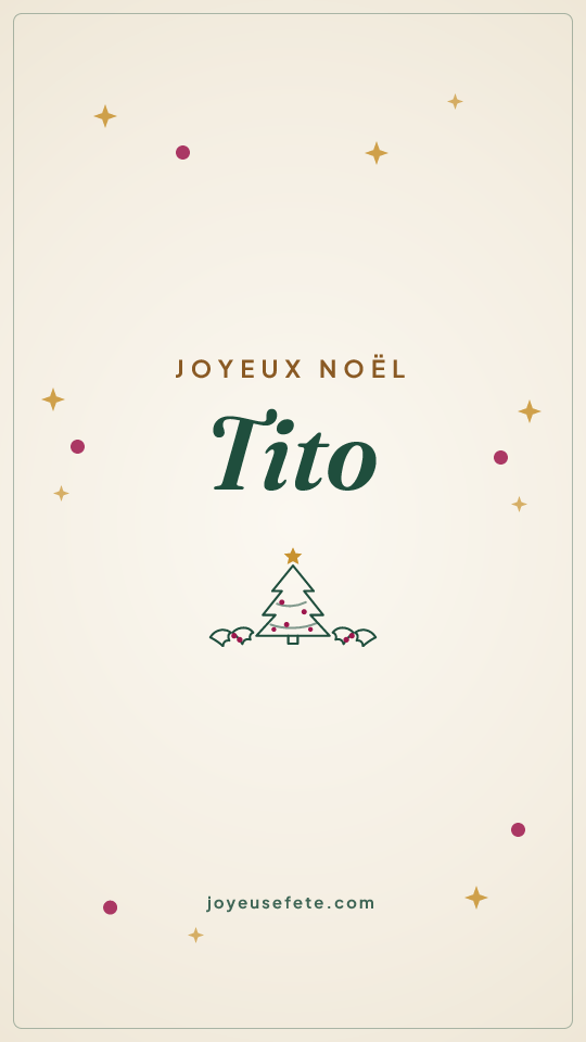 Image « Joyeux Noël Tito » au format story