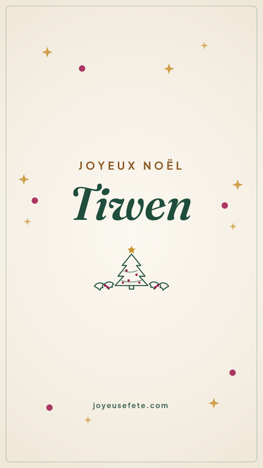 Image « Joyeux Noël Tiwen » au format story