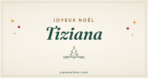 Image « Joyeux Noël Tiziana » au format large