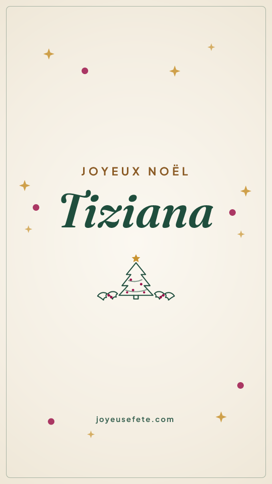 Image « Joyeux Noël Tiziana » au format story