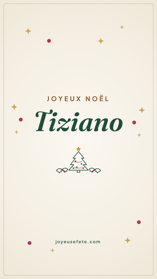 Image « Joyeux Noël Tiziano » au format story