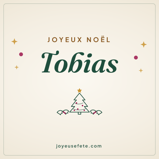 Image carrée « Joyeux Noël Tobias » pour WhatsApp