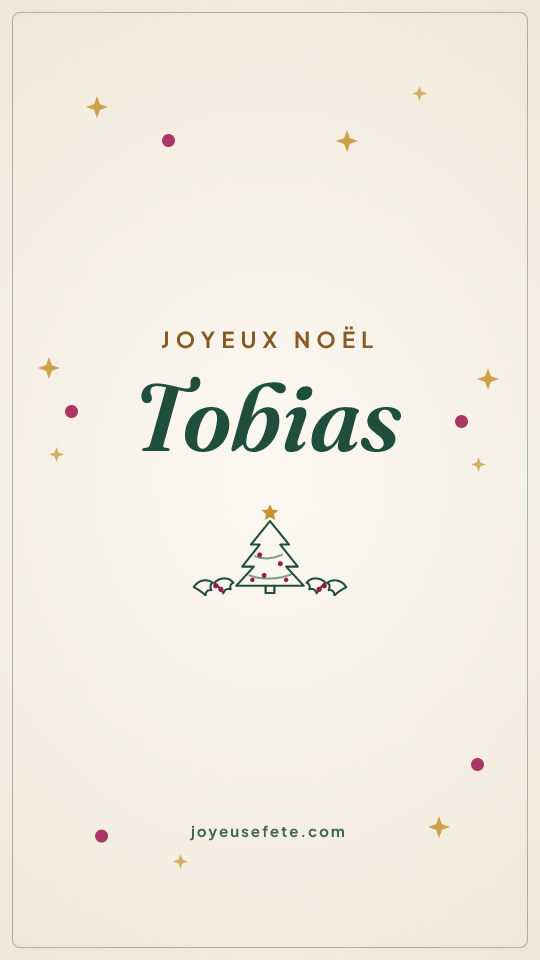 Image « Joyeux Noël Tobias » au format story