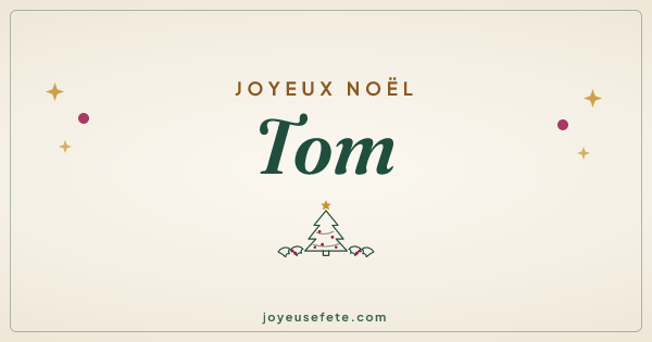 Image « Joyeux Noël Tom » au format large