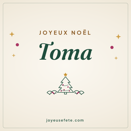 Image carrée « Joyeux Noël Toma » pour WhatsApp
