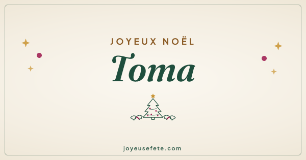 Image « Joyeux Noël Toma » au format large