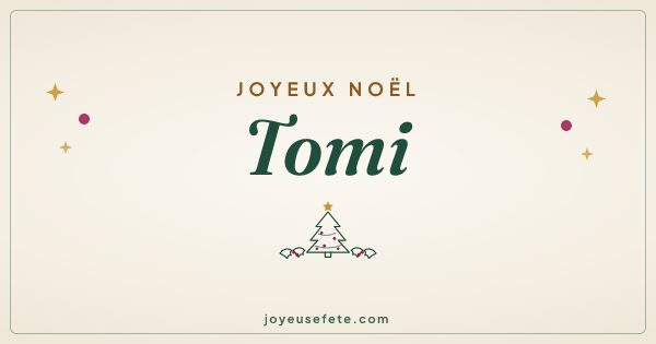 Image « Joyeux Noël Tomi » au format large