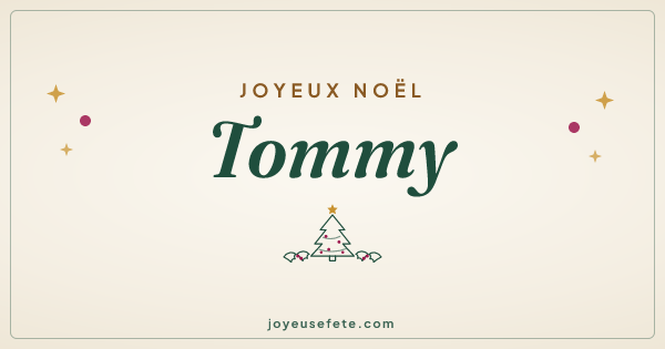 Image « Joyeux Noël Tommy » au format large